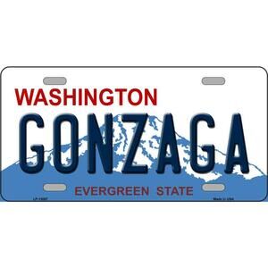 NCAA Gonzaga License Plate Background Washington Metal Tag Wall Art Sign New